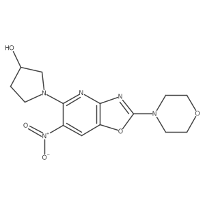 (R)-1-(2-morpholino-6-nitrooxazolo[4,5-b]pyridin-5-yl)pyrrolidin-3-ol结构式
