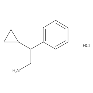 2-Cyclopropyl-2-phenylethan-1-amine hydrochloride结构式