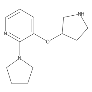 2-(Pyrrolidin-1-yl)-3-(pyrrolidin-3-yloxy)pyridine结构式