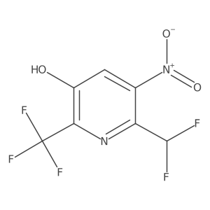 2-(Difluoromethyl)-5-hydroxy-3-nitro-6-(trifluoromethyl)pyridine Structure