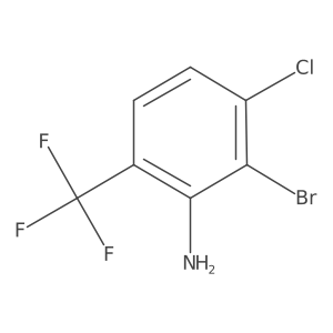 2-Bromo-3-chloro-6-(trifluoromethyl)aniline Structure