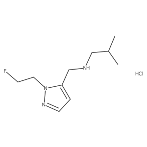 {[1-(2-fluoroethyl)-1H-pyrazol-5-yl]methyl}isobutylamine结构式