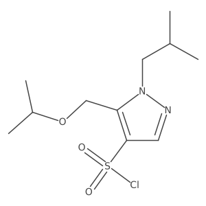 1-isobutyl-5-(isopropoxymethyl)-1H-pyrazole-4-sulfonyl chloride结构式