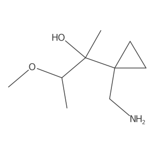 2-[1-(Aminomethyl)cyclopropyl]-3-methoxybutan-2-ol结构式