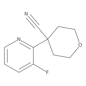 4-(3-Fluoropyridin-2-yl)oxane-4-carbonitrile结构式