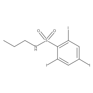 2,4,6-triiodo-N-propylbenzene-1-sulfonamide结构式