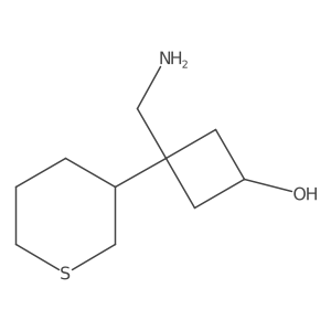 3-(Aminomethyl)-3-(thian-3-yl)cyclobutan-1-ol结构式