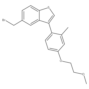 5-(Bromomethyl)-3-(4-(2-methoxyethoxy)-2-methylphenyl)benzo[b]thiophene Structure