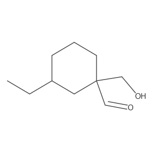 3-Ethyl-1-(hydroxymethyl)cyclohexane-1-carbaldehyde Structure