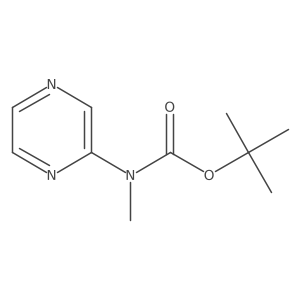 tert-Butyl methyl(pyrazin-2-yl)carbamate结构式