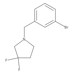 1-[(3-Bromophenyl)methyl]-3,3-difluoropyrrolidine Structure