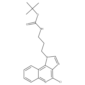 1-[3-(tert-butoxycarbonylamino)propyl]-4-chloro-1H-imidazo[4,5-c]quinoline结构式