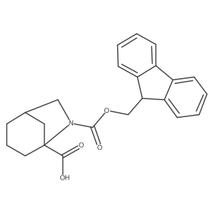 6-(((9H-Fluoren-9-yl)methoxy)carbonyl)-6-azabicyclo[3.2.1]octane-5-carboxylic acid结构式