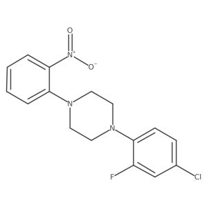 1-(4-Chloro-2-fluorophenyl)-4-(2-nitrophenyl)piperazine Structure