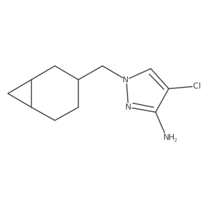 1-({bicyclo[4.1.0]heptan-3-yl}methyl)-4-chloro-1H-pyrazol-3-amine结构式
