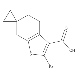 2-bromo-5,7-dihydro-4H-spiro[1-benzothiophene-6,1'-cyclopropane]-3-carboxylic acid结构式