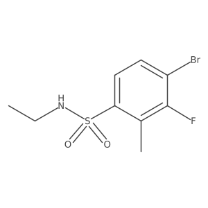 4-bromo-N-ethyl-3-fluoro-2-methylbenzene-1-sulfonamide结构式