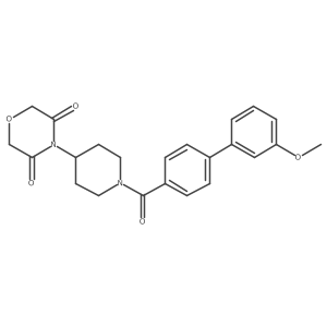 4-(1-(3'-Methoxy-[1,1'-biphenyl]-4-carbonyl)piperidin-4-yl)morpholine-3,5-dione Structure