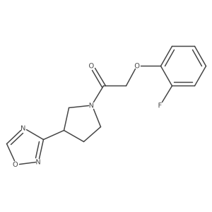 1-(3-(1,2,4-Oxadiazol-3-yl)pyrrolidin-1-yl)-2-(2-fluorophenoxy)ethanone Structure