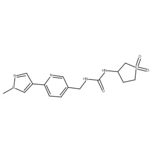 3-(1,1-dioxo-1lambda6-thiolan-3-yl)-1-{[6-(1-methyl-1H-pyrazol-4-yl)pyridin-3-yl]methyl}urea Structure
