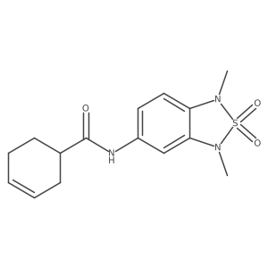 N-(1,3-dimethyl-2,2-dioxido-1,3-dihydrobenzo[c][1,2,5]thiadiazol-5-yl)cyclohex-3-enecarboxamide Structure