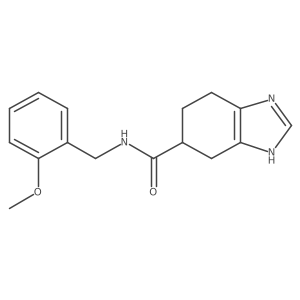 N-(2-methoxybenzyl)-4,5,6,7-tetrahydro-1H-benzo[d]imidazole-5-carboxamide结构式
