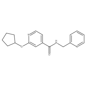 2-(cyclopentyloxy)-N-(pyridin-2-ylmethyl)isonicotinamide Structure