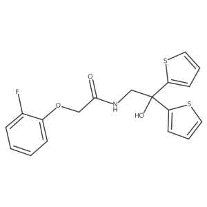2-(2-fluorophenoxy)-N-(2-hydroxy-2,2-di(thiophen-2-yl)ethyl)acetamide结构式