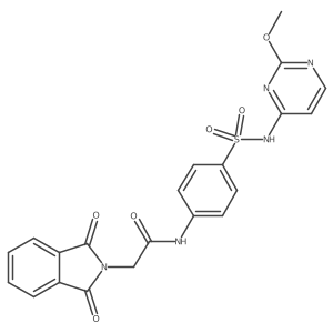2-(1,3-dioxoisoindolin-2-yl)-N-(4-(N-(2-methoxypyrimidin-4-yl)sulfamoyl)phenyl)acetamide结构式