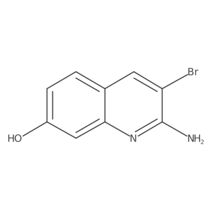 2-Amino-3-bromo-7-quinolinol结构式