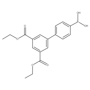 (3',5'-Bis(ethoxycarbonyl)-[1,1'-biphenyl]-4-yl)boronic acid结构式