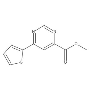 Methyl 6-(thiophen-2-yl)pyrimidine-4-carboxylate结构式