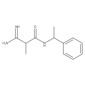 2-carbamimidoyl-2-methyl-N-[(1S)-1-phenylethyl]acetamide Structure