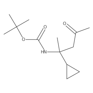 tert-butyl N-(2-cyclopropyl-4-oxopentan-2-yl)carbamate Structure