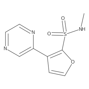 N-methyl-3-(pyrazin-2-yl)furan-2-sulfonamide结构式