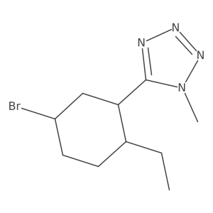 5-(5-bromo-2-ethylcyclohexyl)-1-methyl-1H-1,2,3,4-tetrazole结构式