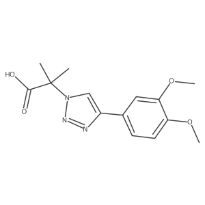 2-[4-(3,4-dimethoxyphenyl)-1H-1,2,3-triazol-1-yl]-2-methylpropanoic acid Structure