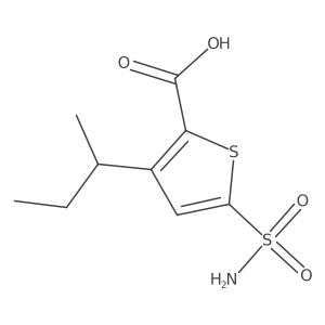 3-(Butan-2-yl)-5-sulfamoylthiophene-2-carboxylic acid结构式