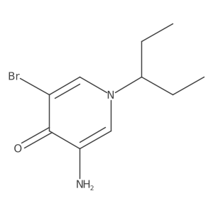 3-Amino-5-bromo-1-(pentan-3-yl)-1,4-dihydropyridin-4-one结构式