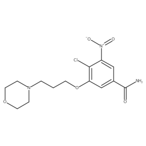 4-Chloro-3-(3-morpholinopropoxy)-5-nitrobenzamide结构式