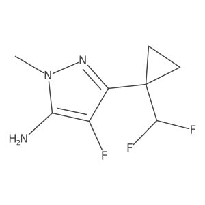 3-[1-(difluoromethyl)cyclopropyl]-4-fluoro-1-methyl-1H-pyrazol-5-amine结构式