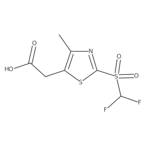 2-(2-Difluoromethanesulfonyl-4-methyl-1,3-thiazol-5-yl)acetic acid Structure