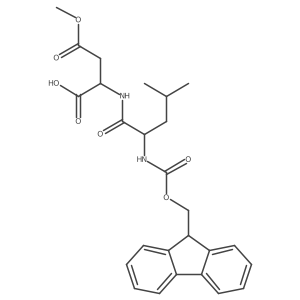 (2R)-2-[(2S)-2-({[(9H-fluoren-9-yl)methoxy]carbonyl}amino)-4-methylpentanamido]-4-methoxy-4-oxobutanoic acid结构式