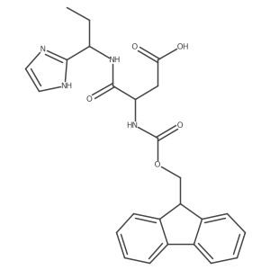 3-({[(9H-fluoren-9-yl)methoxy]carbonyl}amino)-3-{[1-(1H-imidazol-2-yl)propyl]carbamoyl}propanoic acid Structure