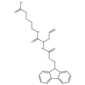 2-({2-[2-({[(9H-fluoren-9-yl)methoxy]carbonyl}amino)pent-4-enamido]ethyl}sulfanyl)acetic acid Structure