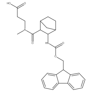 3-{1-[3-({[(9H-fluoren-9-yl)methoxy]carbonyl}amino)bicyclo[2.2.1]heptan-2-yl]-N-methylformamido}propanoic acid结构式