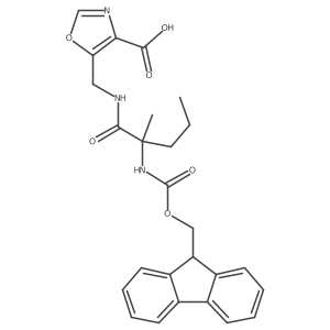 5-{[2-({[(9H-fluoren-9-yl)methoxy]carbonyl}amino)-2-methylpentanamido]methyl}-1,3-oxazole-4-carboxylic acid Structure