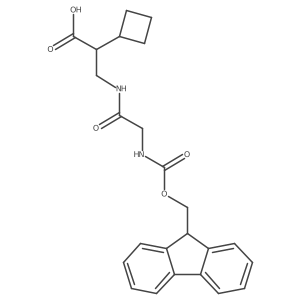 2-cyclobutyl-3-[2-({[(9H-fluoren-9-yl)methoxy]carbonyl}amino)acetamido]propanoic acid Structure