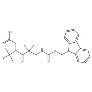 2-[N-tert-butyl-3-({[(9H-fluoren-9-yl)methoxy]carbonyl}amino)-2,2-dimethylpropanamido]acetic acid Structure