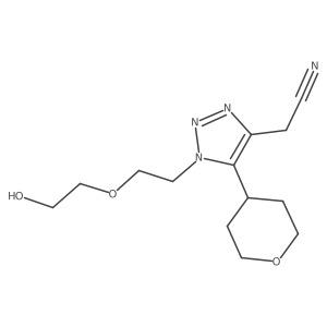 2-{1-[2-(2-hydroxyethoxy)ethyl]-5-(oxan-4-yl)-1H-1,2,3-triazol-4-yl}acetonitrile Structure